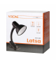 LATSA, lampa biurkowa z klipsem, 40W, E27, stal + tworzywo, czarna Orno DL-3/B
