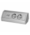 Gniazdo meblowe 2x2P+Z (Schuko), 2xUSB (typ A+C 2,4A), szaro-srebrne Orno OR-GM-9039(GS)/G