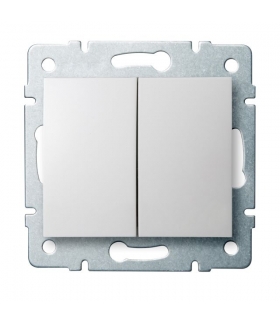 LOGI 02-1010-102 biały Łącznik dwugrupowy świecznikowy Kanlux 25066