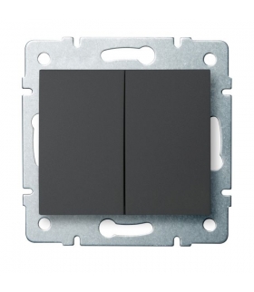 LOGI 02-1010-141 grafit Łącznik dwugrupowy świecznikowy Kanlux 25244