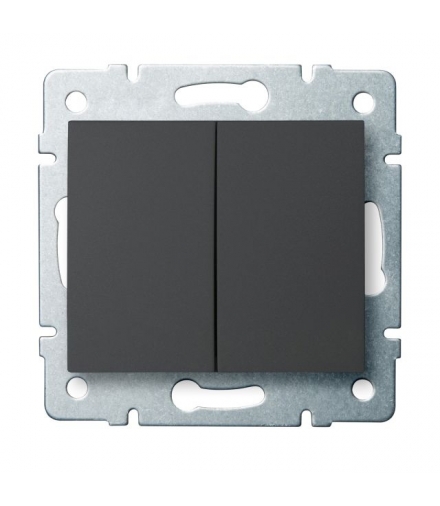 LOGI 02-1022-141 grafit Łącznik zwierny podwójny Kanlux 25247