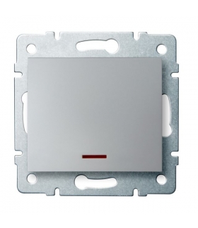 LOGI 02-1110-143 srebrny Łącznik jednobiegunowy z LED Kanlux 25197