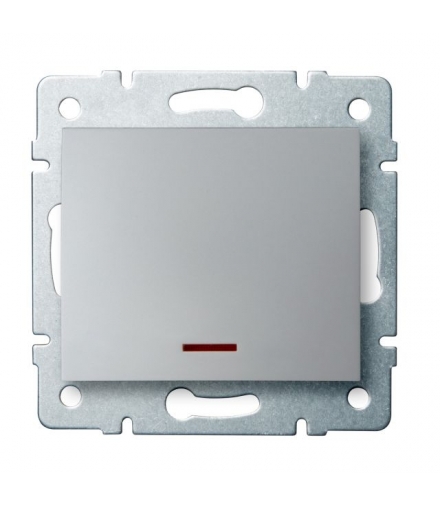 LOGI 02-1110-143 srebrny Łącznik jednobiegunowy z LED Kanlux 25197