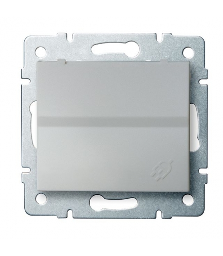LOGI 02-1560-143 srebrny Gniazdo zasilające francuskie, IP-44 Kanlux 25206