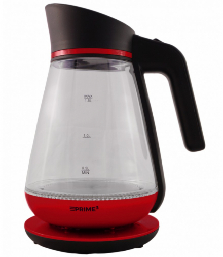 Czajnik bezprzewodowy szklany 1.5L, 2200W, PRIME3 SEK51RD