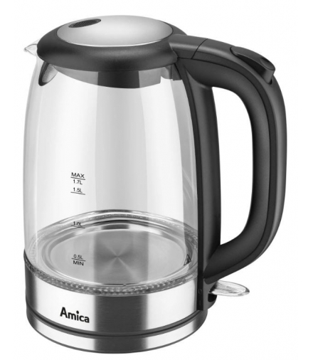 Czajnik szklany z niebieskim podświetleniem 1.7L, 2200W, KD2050G Amica 1194222