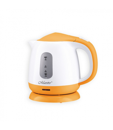 Czajnik elektryczny 1L, 1100W, pomarańczowo biały, orange, Feel-Maestro MR-012-ORANGE