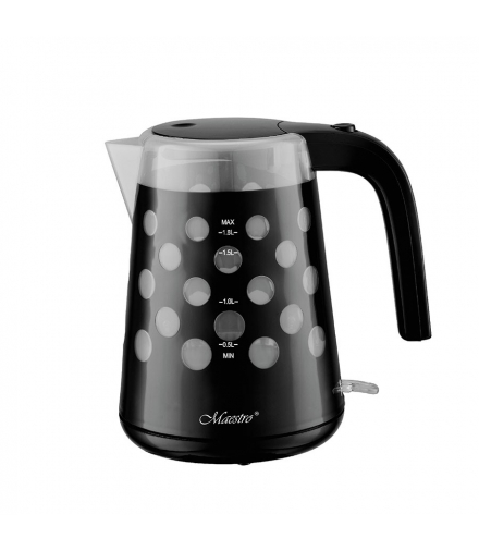 Czajnik elektryczny 1.7L, 2200W, czarny "w kropki", Feel-Maestro MR-045-BLACK