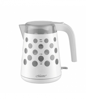 Czajnik elektryczny 1.7L, 2200W, biały "w kropki", Feel-Maestro MR-045-WHITE