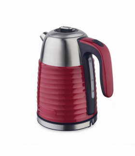 Czajnik elektryczny metalowy 1.7L, 2200W, czerwono srebrny, Feel-Maestro MR-051-RED