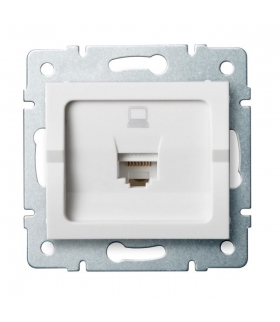 LOGI 02-1390-002 biały Gniazdo komputerowe pojedyncze, (RJ45Cat 5e Jack) Kanlux 25108