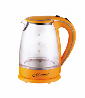 Czajnik elektryczny szklany 1.7L, 2000W, pomarańczowy, Feel-Maestro MR-064-ORANGE