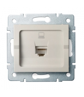 LOGI 02-1390-003 kremowy Gniazdo komputerowe pojedyncze, (RJ45Cat 5e Jack) Kanlux 25167