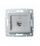 LOGI 02-1390-043 srebrny Gniazdo komputerowe pojedyncze, (RJ45Cat 5e Jack) Kanlux 25226