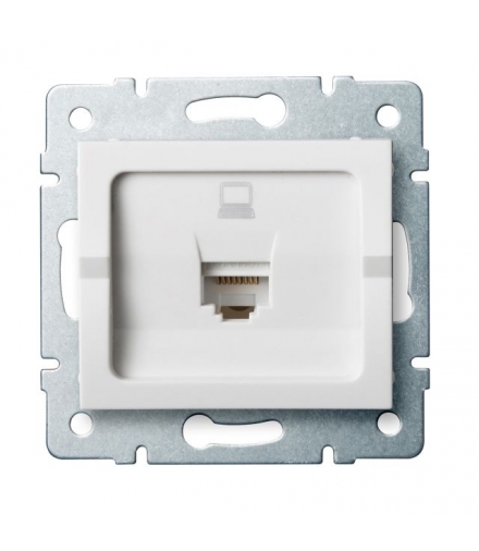 LOGI 02-1400-002 biały Gniazdo komputerowe pojedyncze, (RJ45Cat 6 Jack) Kanlux 25109