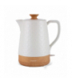 Ceramiczny czajnik elektryczny 1.8L, 1800W, biały + drewno, Feel-Maestro MR-076
