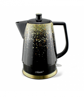 Ceramiczny czajnik elektryczny 1.5L, 1500W, czarno złoty, Feel-Maestro MR-074-GOLD