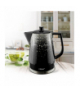 Ceramiczny czajnik elektryczny 1.5L, 1500W, czarno srebrny Feel-Maestro MR-074-SILVER