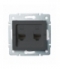 LOGI 02-1420-041 grafit Gniazdo komputerowe podwójne niezależne, (2x RJ45Cat 6 Jack) Kanlux 25288