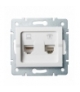 LOGI 02-1430-002 biały Gniazdo komputerowo-telefoniczne, (RJ45 Cat 5e+RJ11) Kanlux 25112