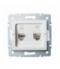 LOGI 02-1430-002 biały Gniazdo komputerowo-telefoniczne, (RJ45 Cat 5e+RJ11) Kanlux 25112