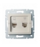 LOGI 02-1430-003 kremowy Gniazdo komputerowo-telefoniczne, (RJ45 Cat 5e+RJ11) Kanlux 25171