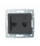 LOGI 02-1430-041 grafit Gniazdo komputerowo-telefoniczne, (RJ45 Cat 5e+RJ11) Kanlux 25289