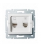 LOGI 02-1440-002 biały Gniazdo komputerowo-telefoniczne, (RJ45 Cat 6+RJ11) Kanlux 25113