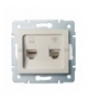 LOGI 02-1440-003 kremowy Gniazdo komputerowo-telefoniczne, (RJ45 Cat 6+RJ11) Kanlux 25172