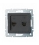 LOGI 02-1440-041 grafit Gniazdo komputerowo-telefoniczne, (RJ45 Cat 6+RJ11) Kanlux 25290