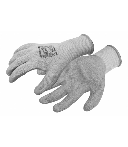 DILL rękawice powlekane lateksem szare/niebieskie 8 Hogert HT5K752-8