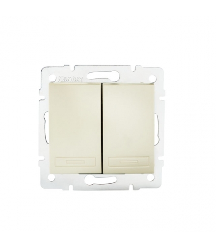DOMO 01-1010-230 perłowy biały Łącznik dwugrupowy świecznikowy Kanlux 24948