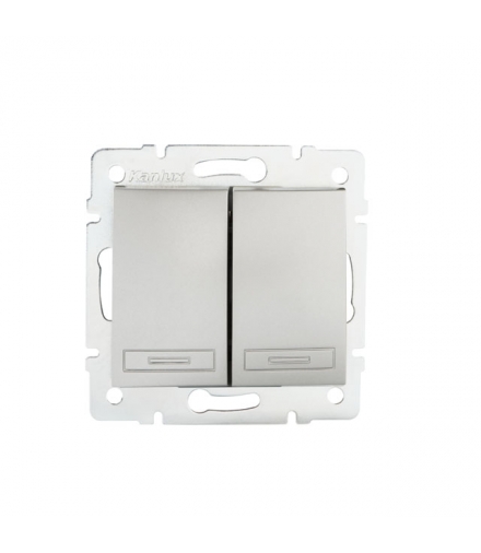 DOMO 01-1010-243 srebrny Łącznik dwugrupowy świecznikowy Kanlux 24830