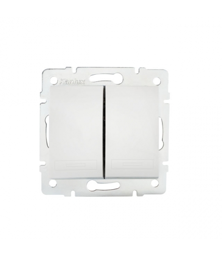 DOMO 01-1022-202 biały Łącznik zwierny podwójny Kanlux 24714