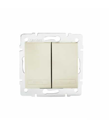 DOMO 01-1022-230 perłowy biały Łącznik zwierny podwójny Kanlux 24951