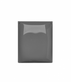 Gniazdo wtyczkowe poczwórne z uziemieniem - w wersji IP44 - klapka w kolorze pokrywy, 16A, szybkozłącza, ciemnoszary Simon Aquaclick ACGZ4C/18