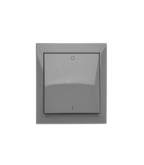 Łącznik dwubiegunowy bryzgoszczelny, IP44, 16AX, ciemnoszary Simon Aquaclick ACW2A/18