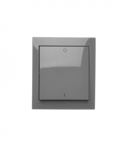 Łącznik dwubiegunowy bryzgoszczelny, IP44, 10AX, ciemnoszary Simon Aquaclick ACW2/18