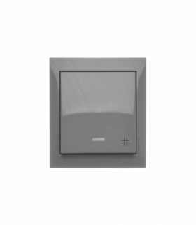 Łącznik krzyżowy z podświetleniem bryzgoszczelny, IP44, 10AX, ciemnoszary Simon Aquaclick ACW7L/18