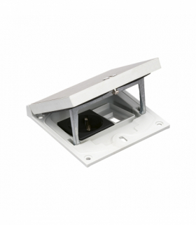 Wkład puszki podłogowej, stal nierdzewna, IP66, IK08, 1,5×K45, gniazdo typ F (schuko), moduł 22,5x45 mm z zatrzaskiem Keyston na złącza RJ45 lub multimedialne, zamek na klucz imbusowy KGT KFH111/72