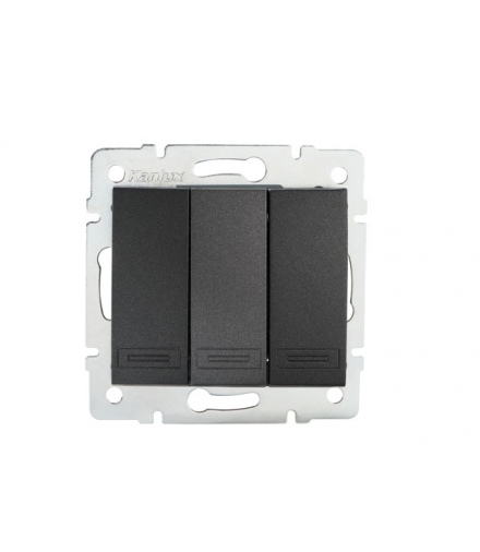 DOMO 01-1090-241 grafit Łącznik potrójny Kanlux 24899