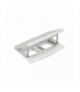 Wkład puszki podłogowej, stal nierdzewna, IP66, IK08, 2,5×K45, moduł 22,5x45 mm z zatrzaskiem Keyston 2 miejsca na złącza RJ45 lub multimedialne, puste miejsce na 2 moduły 45x45, zamek z ułatwionym dostępem KGT KFH201/72