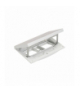 Wkład puszki podłogowej, stal nierdzewna, IP66, IK08, 2,5×K45, moduł 22,5x45 mm z zatrzaskiem Keyston 2 miejsca na złącza RJ45 lub multimedialne, puste miejsce na 2 moduły 45x45, zamek na klucz imbusowy KGT KFH201SEC/72