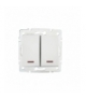 DOMO 01-1023-202 biały Łącznik zwierny podwójny LED Kanlux 24715