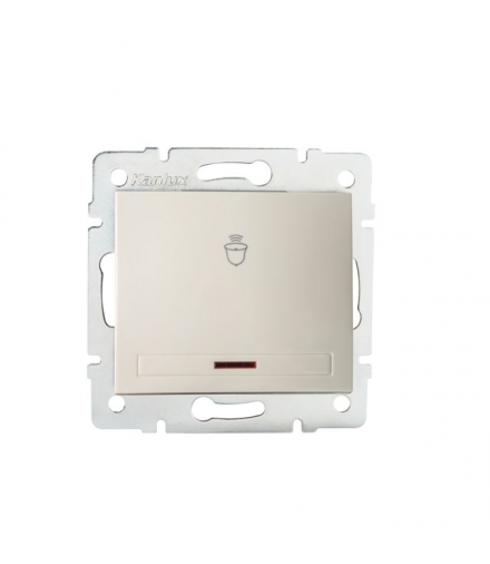 DOMO 01-1080-203 kremowy Łącznik zwierny "dzwonek" z LED Kanlux 24780