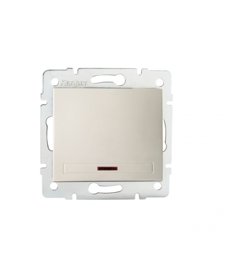 DOMO 01-1110-203 kremowy Łącznik jednobiegunowy z LED Kanlux 24783