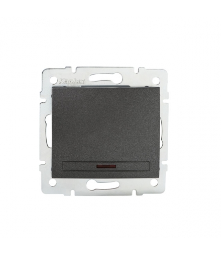DOMO 01-1110-241 grafit Łącznik jednobiegunowy z LED Kanlux 24901