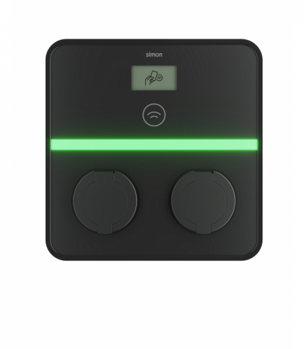 Produkt na zamówienie, stacja ładowania pojazdów elektrycznych, Simon Xenon, ścienna/Totem, 3 fazy, 32A, 22000W, 2x gniazdo T2, RFID, MID, modem 4G/ LTE (opcjonalny), Bluetooth + Ethernet + OCPP + RS-485 Simon Xenon 0660211-000