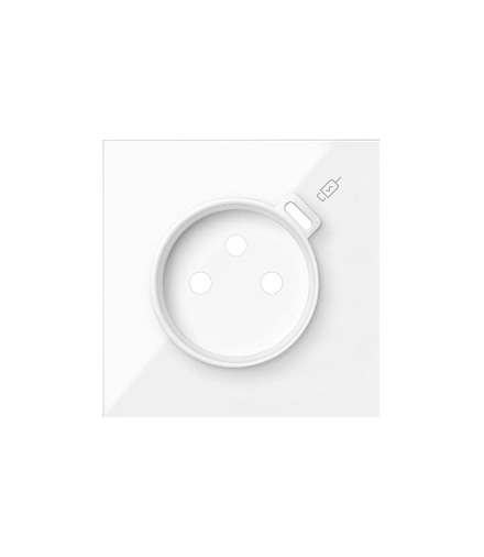 Pokrywa do gniazda z zintegrowaną ładowarką 1xUSB C, biały, USB: C, Prąd ład.: 2,1A Simon 100 10000169-130