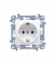 Gniazdo wtyczkowe pojedyncze z uziemieniem typu Schuko, 16A, biały Simon 10 CGSZ1C.01/11
